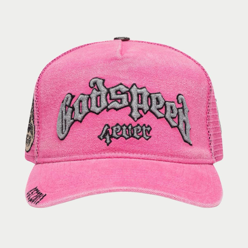 GODSPEED GS Forever Trucker Hat (Fuchsia Washed) - Gravity NYC