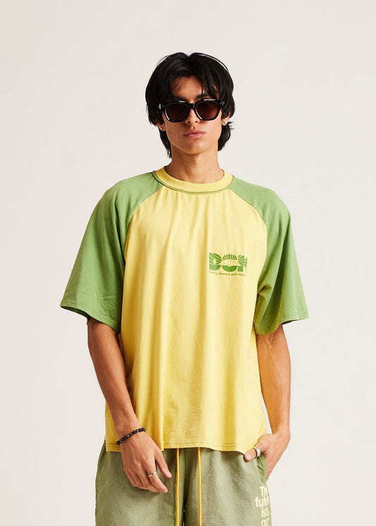 DIET STARTS MONDAY Family Business Tee-Green/Yellow - Gravity NYC