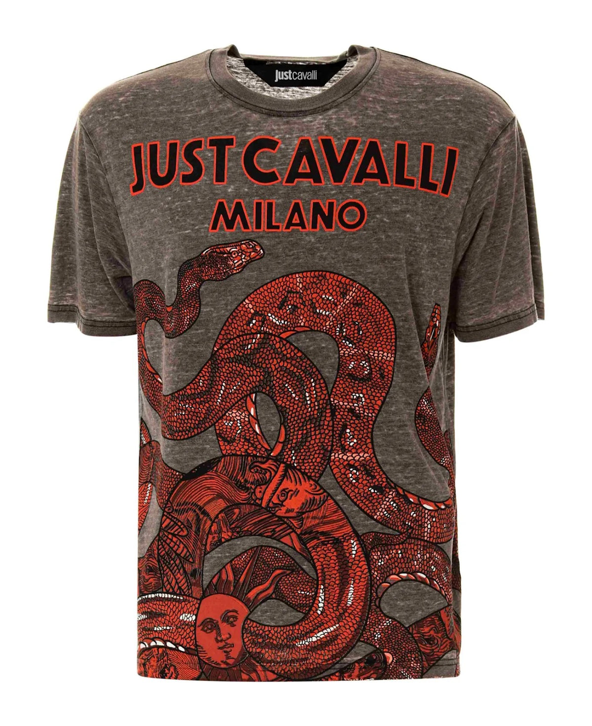 JUST CAVALLI SNAKE BURNOUT T-Shirt