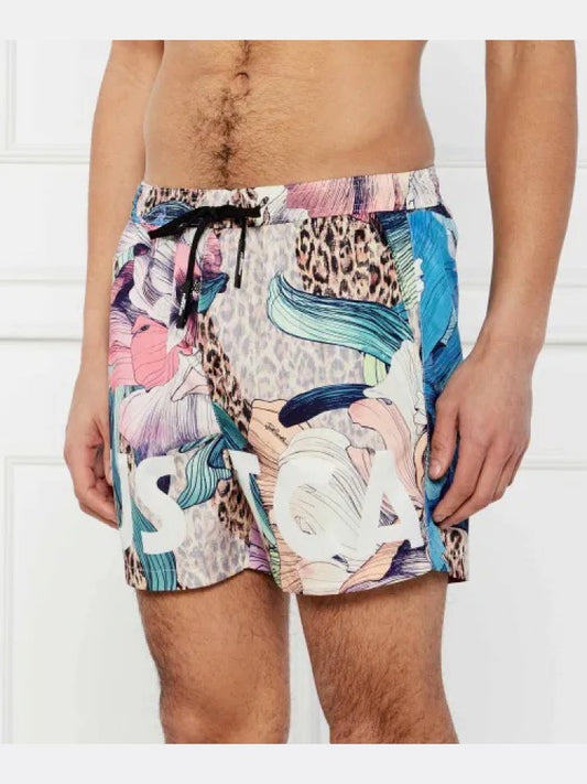 JUST CAVALLI ALLOVER FLOWER NYLON Shorts