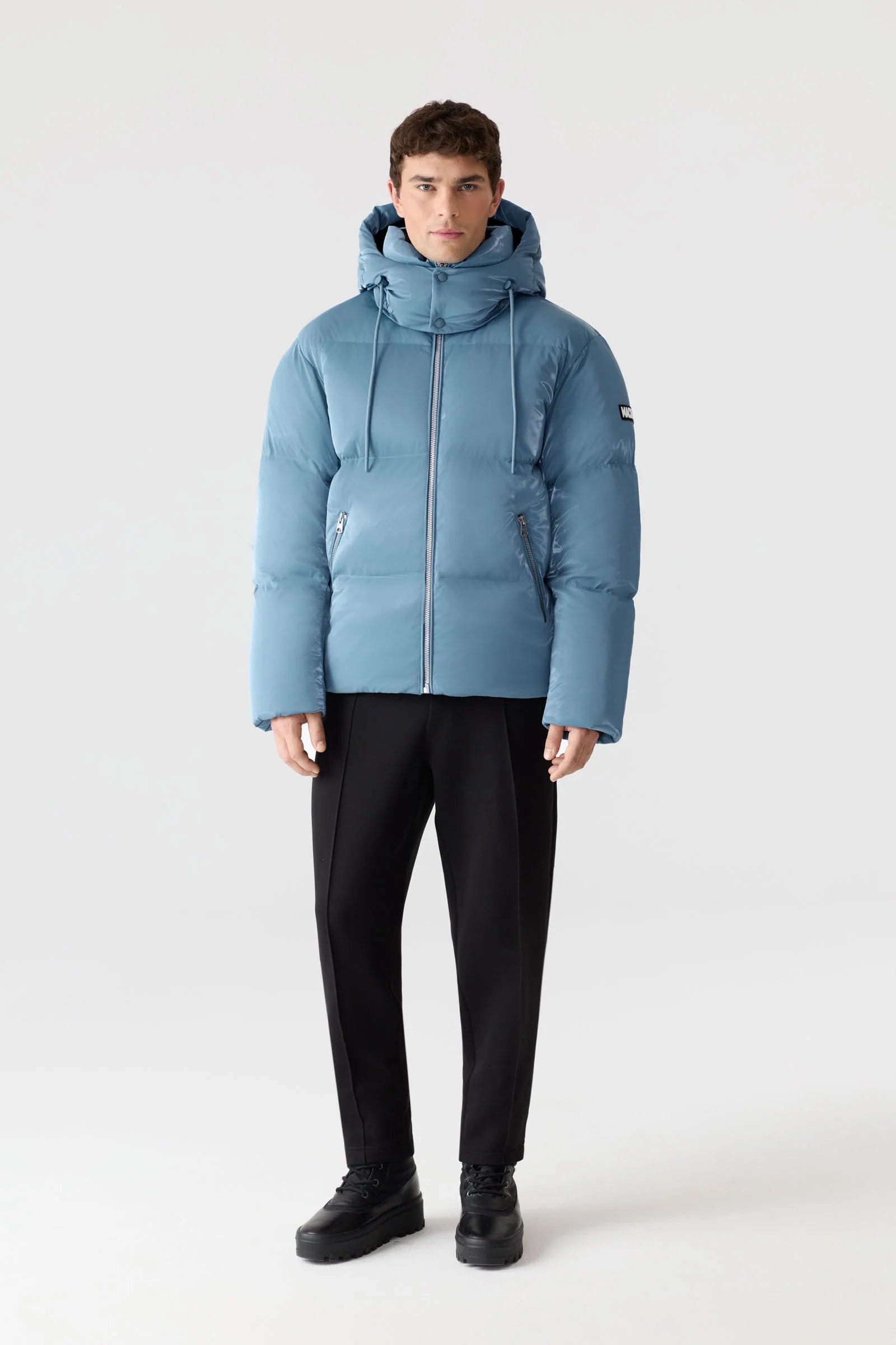MACKAGE Kent-Glo High-Gloss Hooded Down Jacket - Gravity NYC