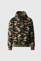 MACKAGE Krystian-Camo Double-Face Jersey Hoodie with Camo Print - Gravity NYC