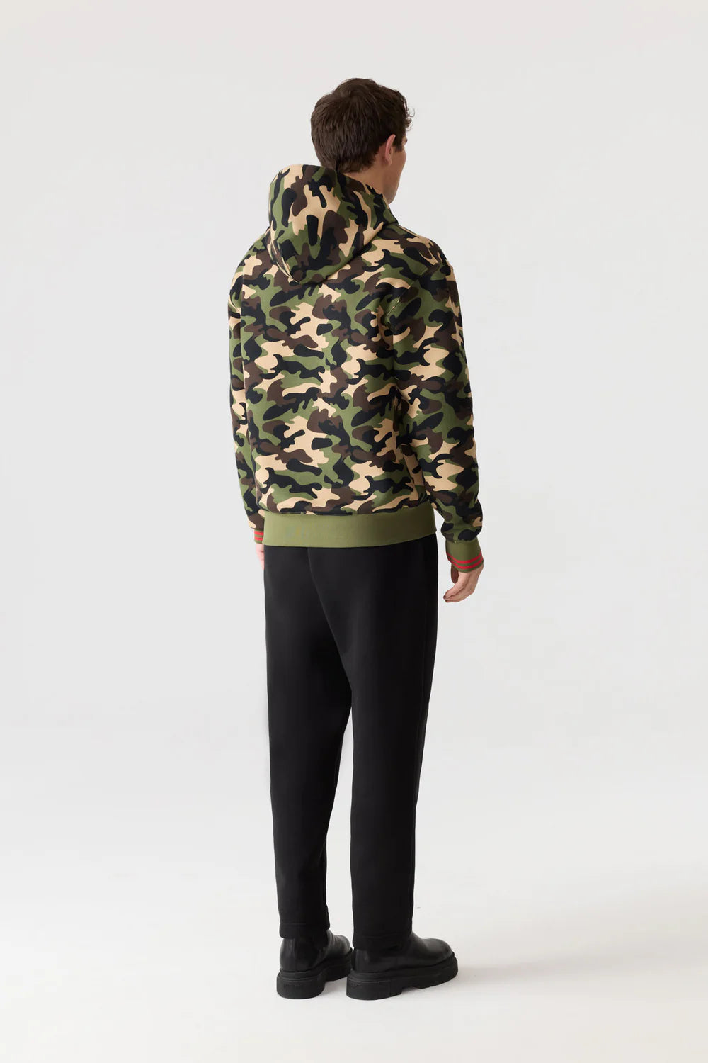 MACKAGE Krystian-Camo Double-Face Jersey Hoodie with Camo Print - Gravity NYC