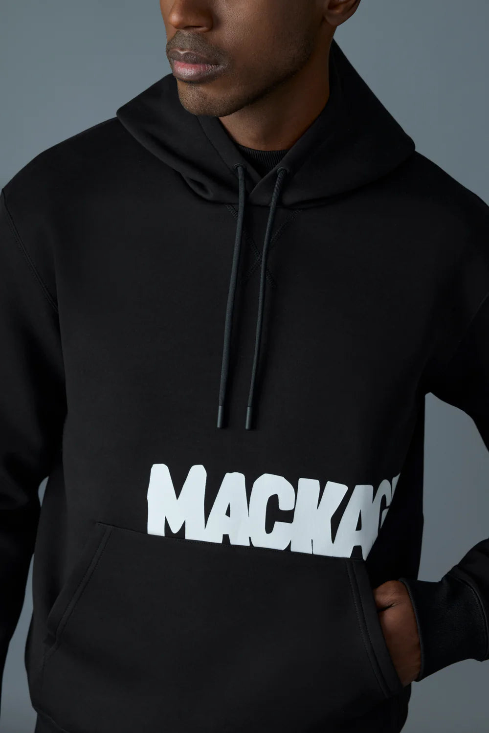 MACKAGE Krystian-PR Double-Face Jersey Logo Hoodie Gravity NYC