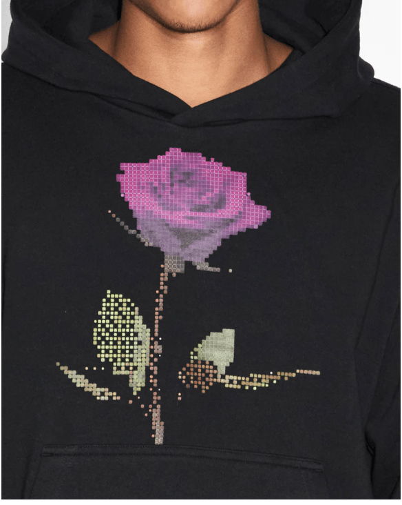 KSUBI Pixel Flower Kash Hoodie Jet Black Gravity NYC