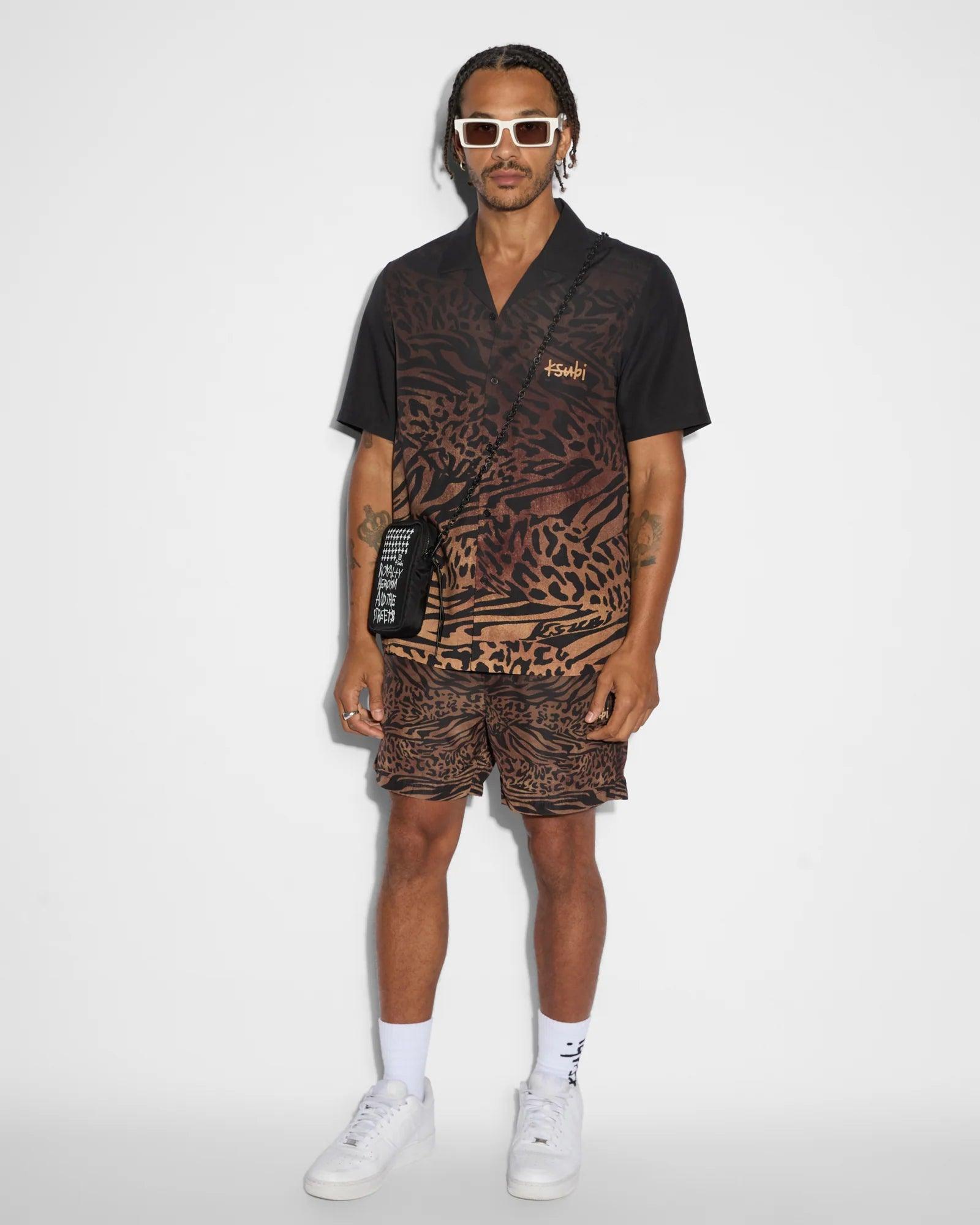 KSUBI Sinners Resort SS Shirt Leopard Gravity NYC