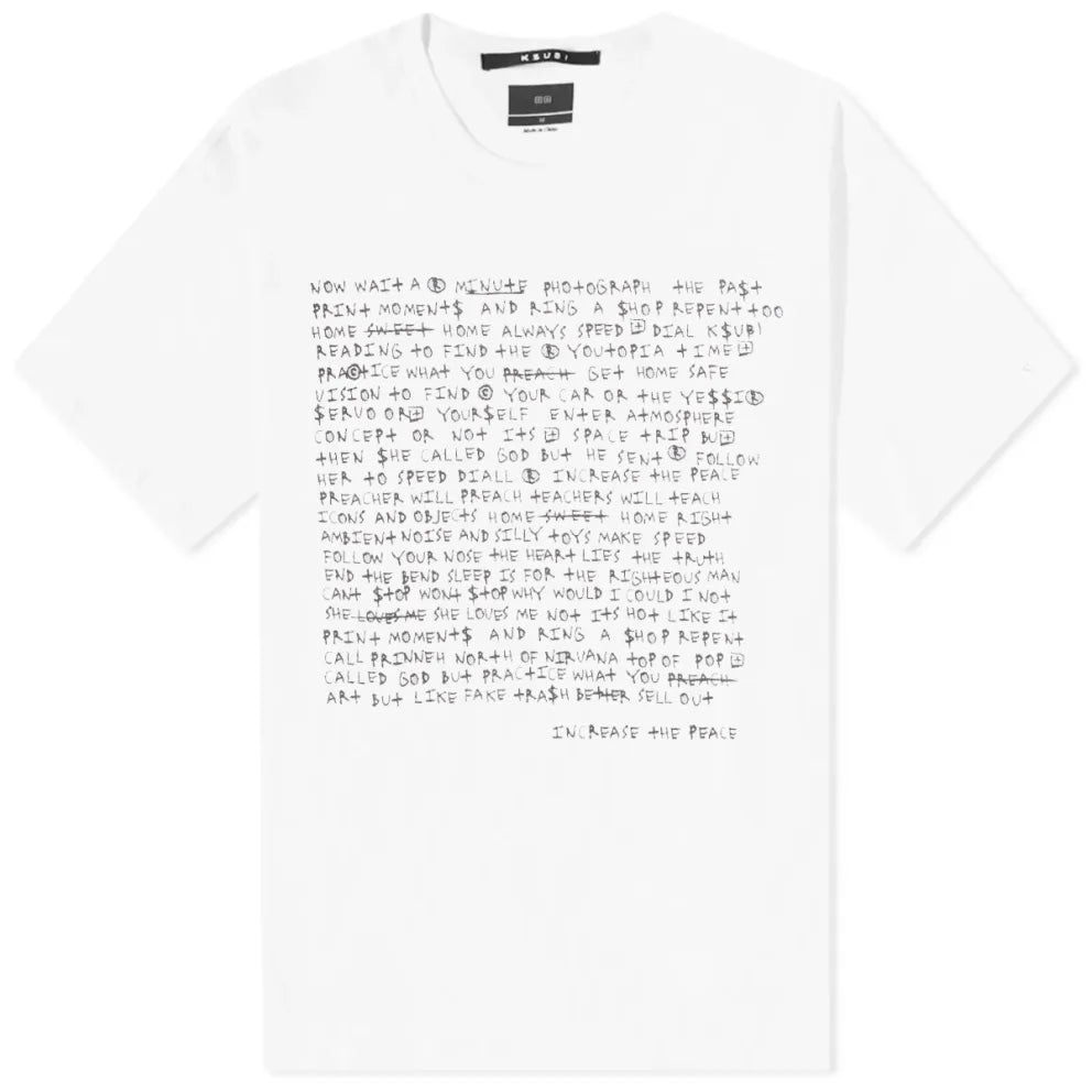 KSUBI White Noise Kash SS Tee Space White Gravity NYC