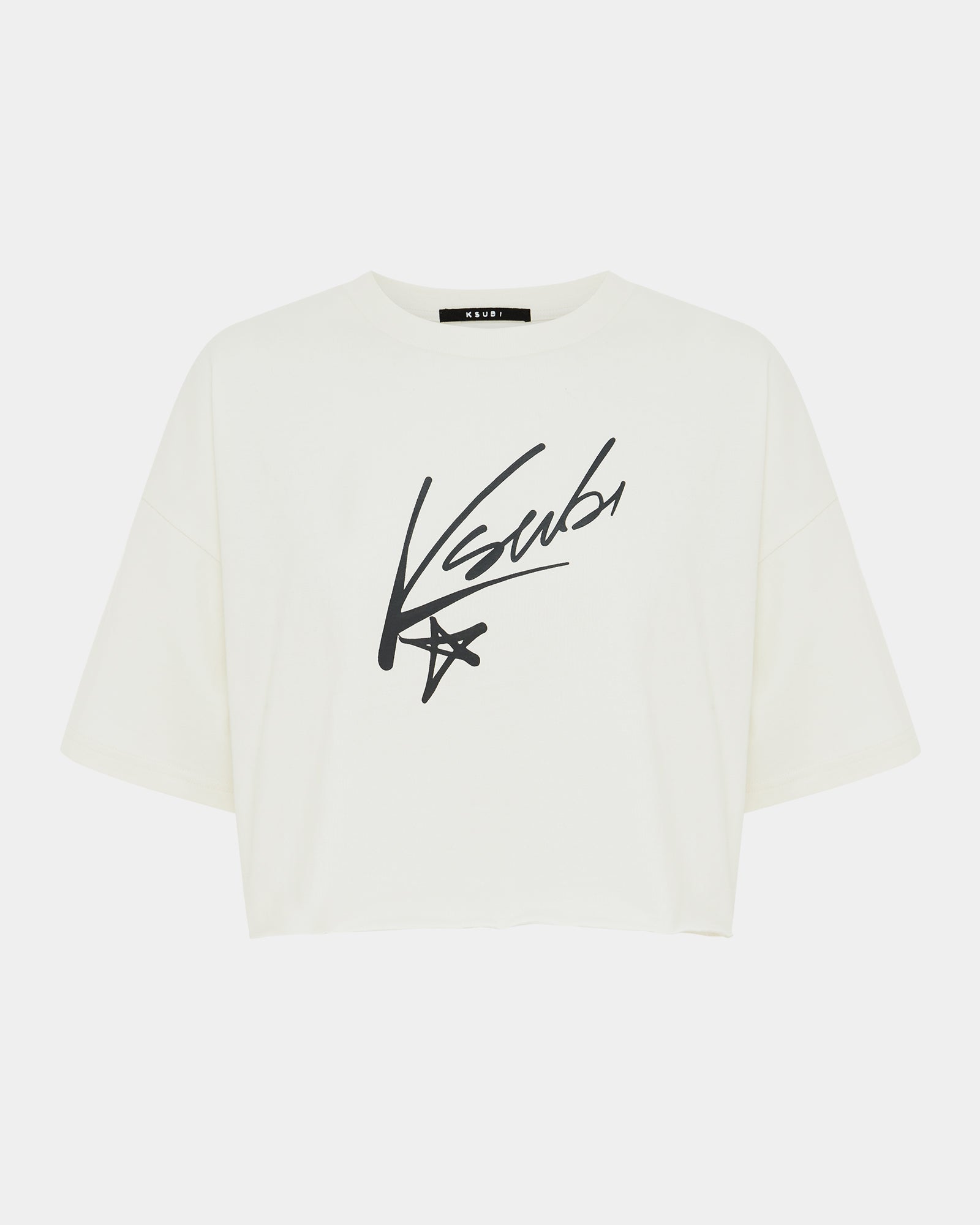 KSUBI Women's Sprayed Oh G Crop SS Tee White Gravity NYC