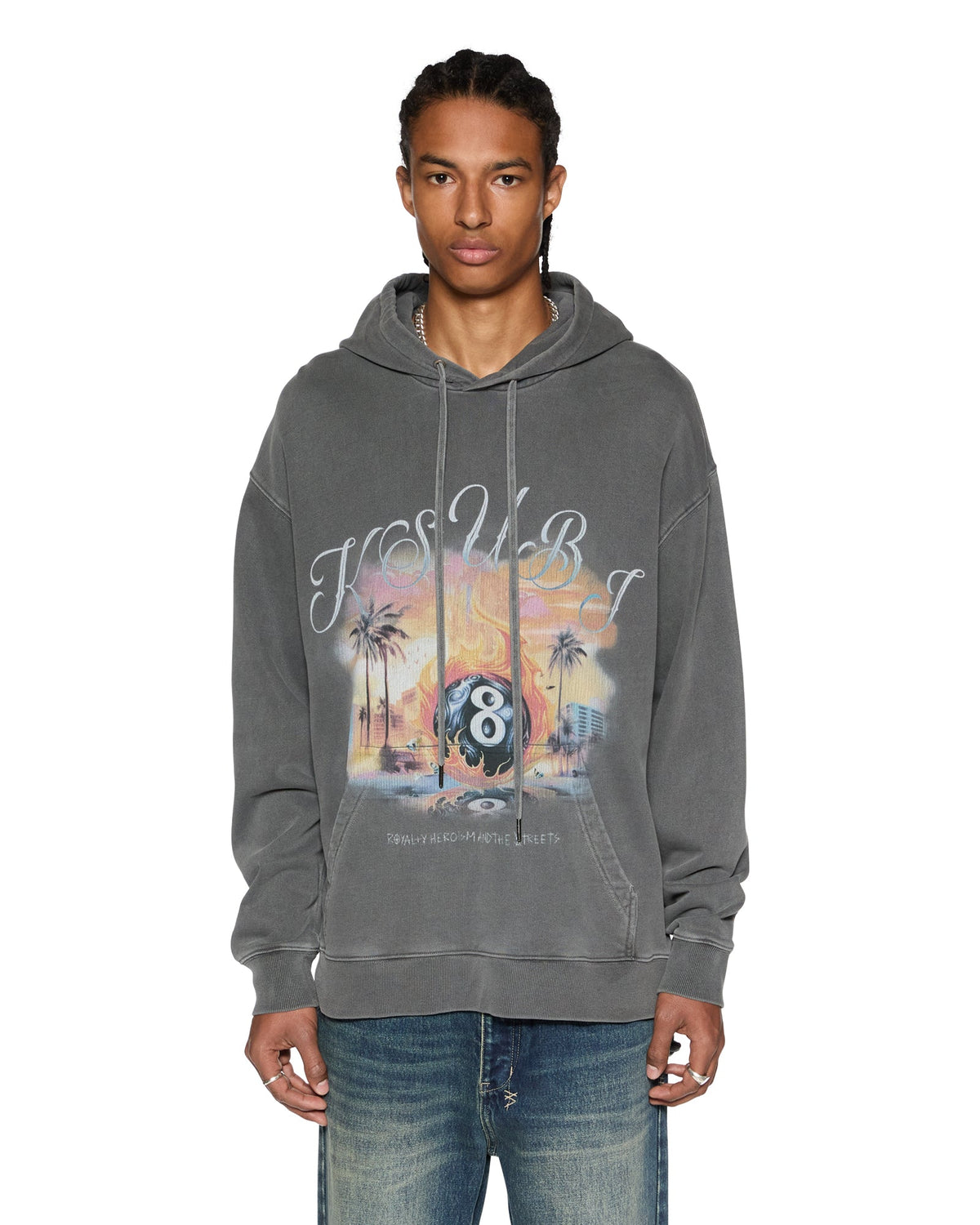 KSUBI World Order Biggie Hoodie Charcoal Gravity NYC