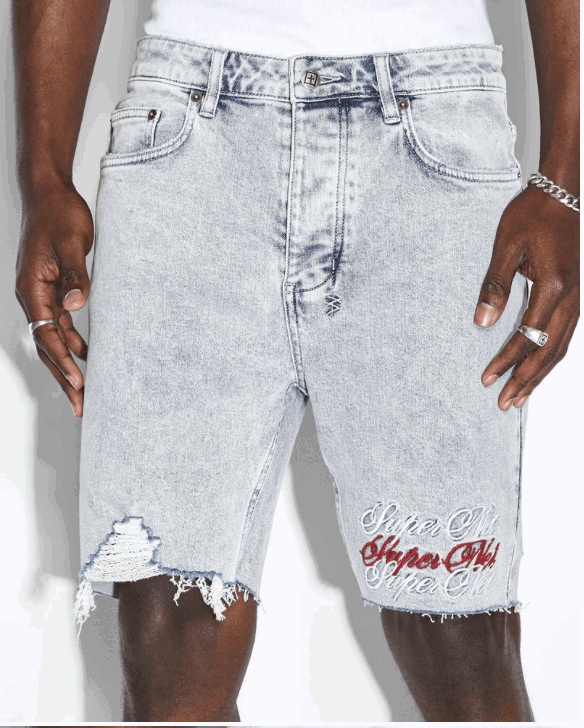 KSUBI Chopper Short Pixel Refresh Denim Shorts