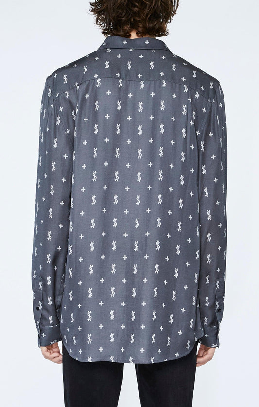 KSUBI Dollagram Downtown Long Sleeve Shirt Black - Gravity NYC