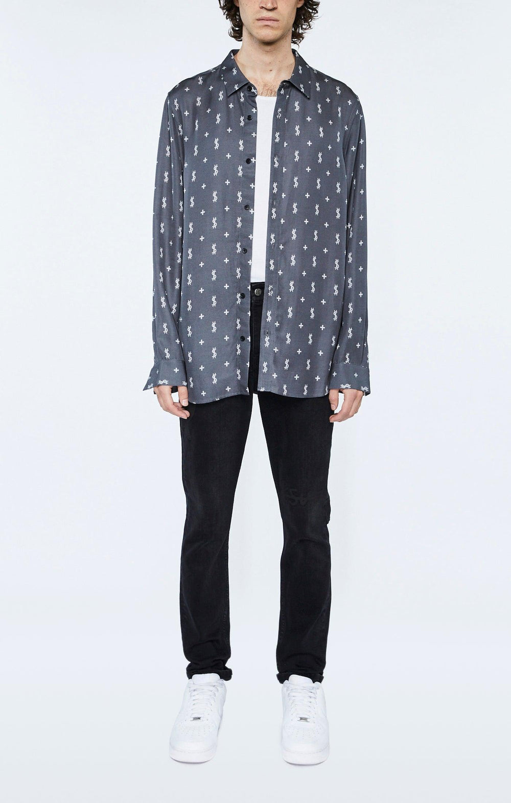 KSUBI Dollagram Downtown Long Sleeve Shirt Black - Gravity NYC
