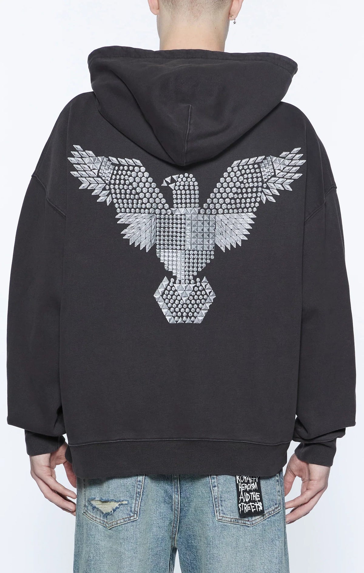 KSUBI Eagle Ekcess Hoodie Faded Black Gravity NYC