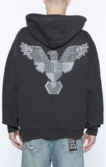 KSUBI Eagle Ekcess Hoodie Faded Black Gravity NYC