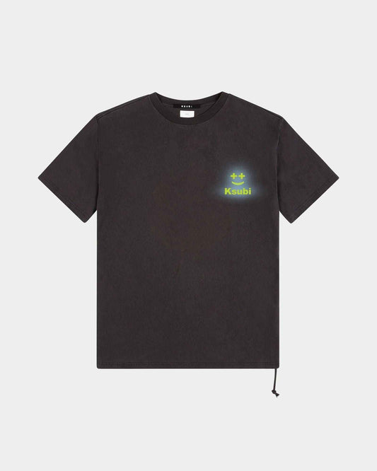 KSUBI Happy Glow Biggie SS Tee Faded Black - Gravity NYC