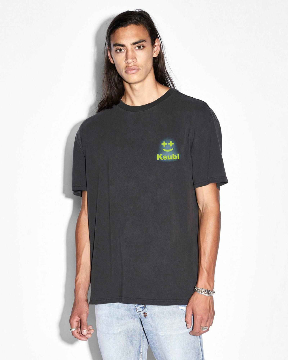 KSUBI Happy Glow Biggie SS Tee Faded Black - Gravity NYC