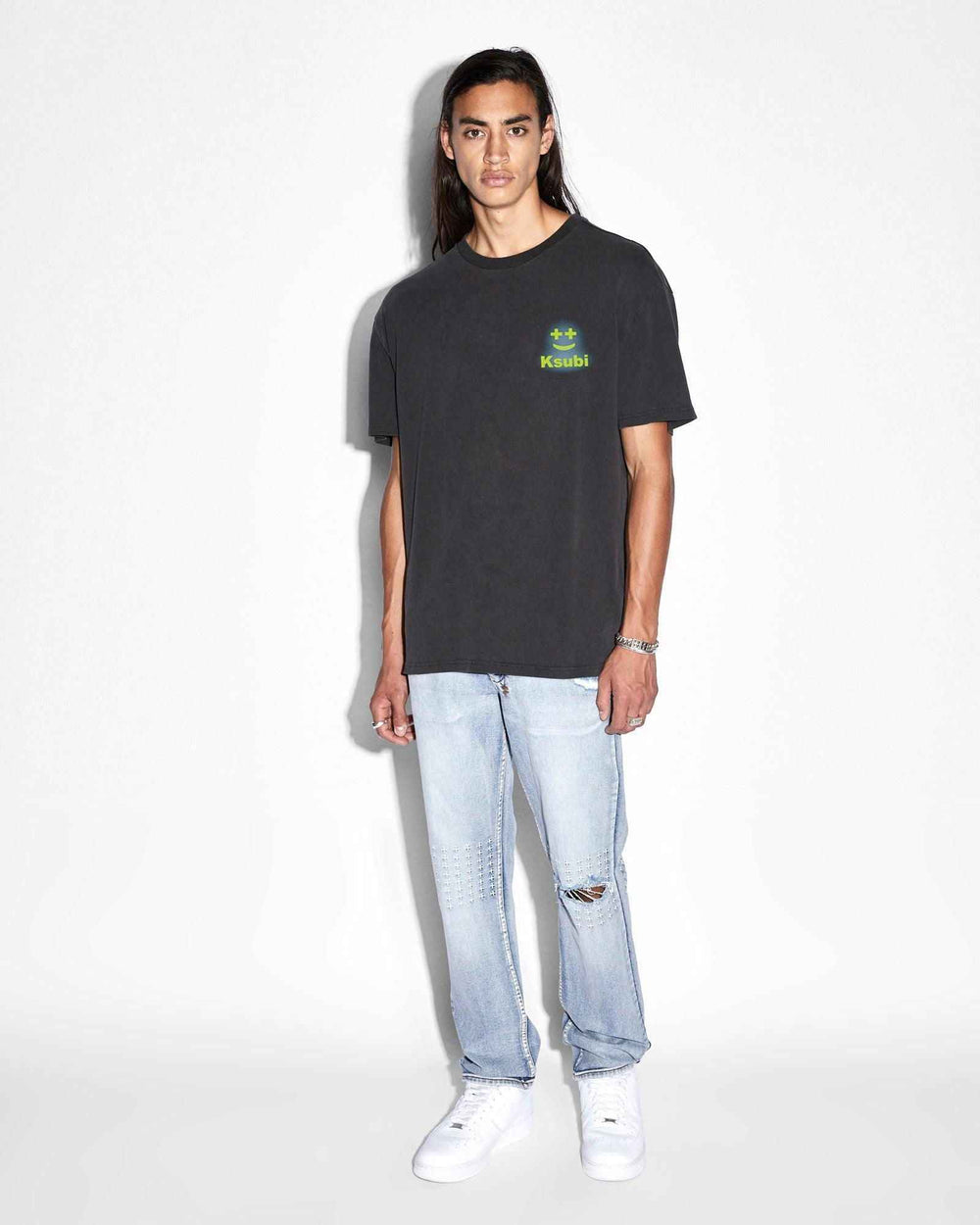 KSUBI Happy Glow Biggie SS Tee Faded Black - Gravity NYC