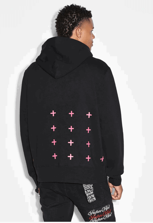 KSUBI Pixel Flower Kash Hoodie Jet Black - Gravity NYC