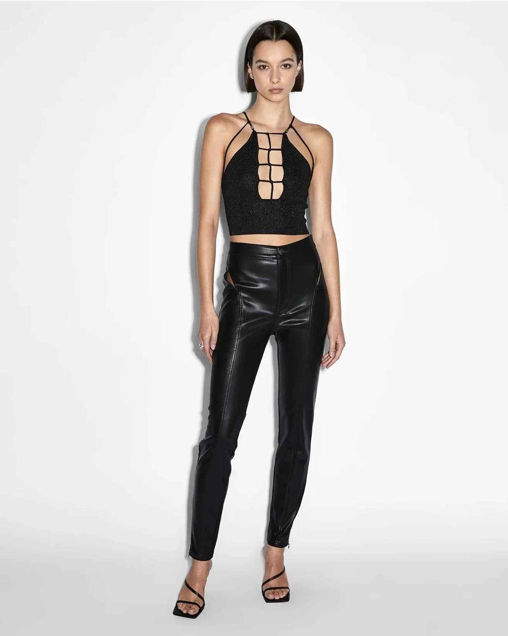 KSUBI Women's Leather Klub Pant Kut Out - Gravity NYC