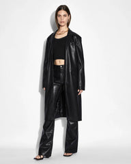 KSUBI Women's Leather Zephyr Duster Jacket