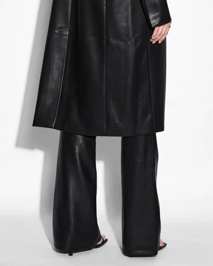 KSUBI Women's Leather Zephyr Duster Jacket