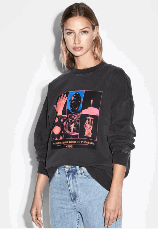 KSUBI Women's Pleasure Guide Oh G Crew Black - Gravity NYC