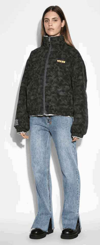 KSUBI Women's Reversible Puffer Jacket Camo/Ecru - Gravity NYC