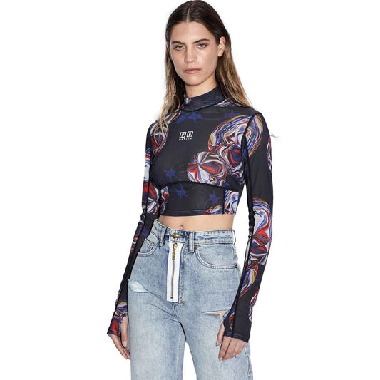 KSUBI Women's X P.E Nation Long Sleeve Crop Warped