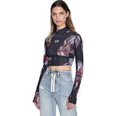 KSUBI Women's X P.E Nation Long Sleeve Crop Warped - Gravity NYC