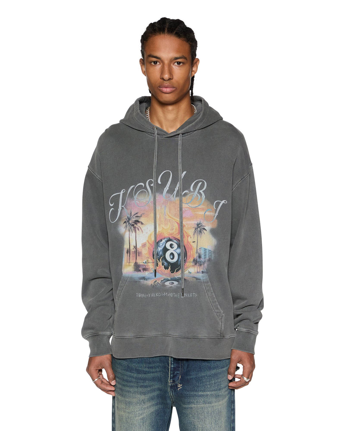 KSUBI World Order Biggie Hoodie Charcoal