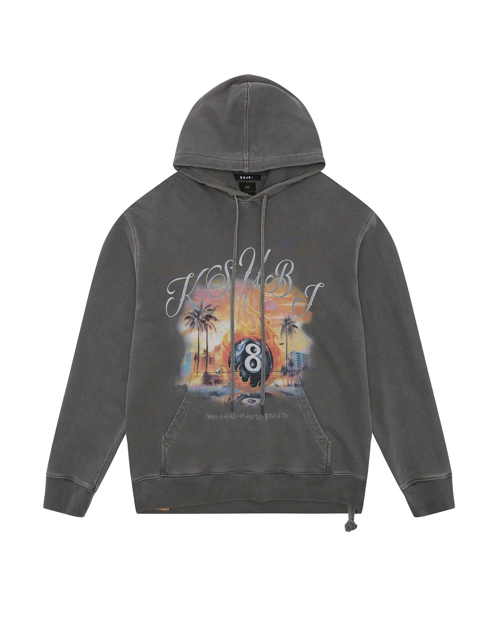 KSUBI World Order Biggie Hoodie Charcoal