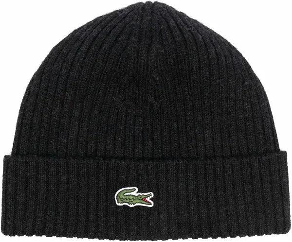 LACOSTE Unisex Ribbed Knit Beanie