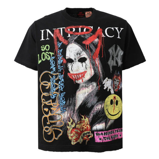 LOST INTRICACY Black Front Page Mag T-Shirt Gravity NYC