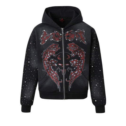LOST INTRICACY Evil Wing Sweatsuit Set Black Gravity NYC
