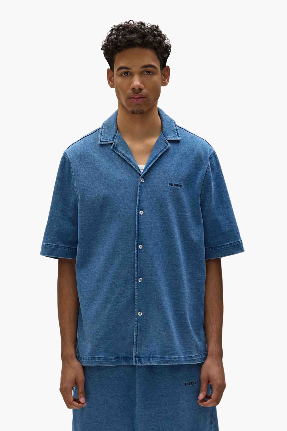 PURPLE BRAND M1066 Knit Camp Shirt at Gravity NYC