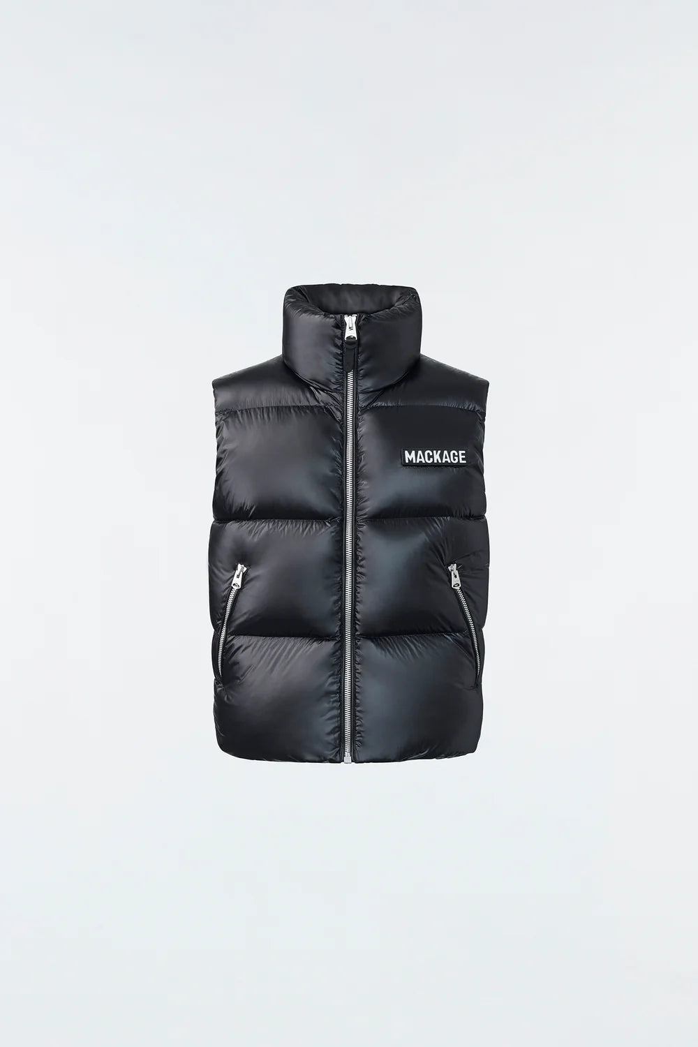 MACKAGE KANE Lustrous Light Down Vest with Funnel Collar Gravity NYC