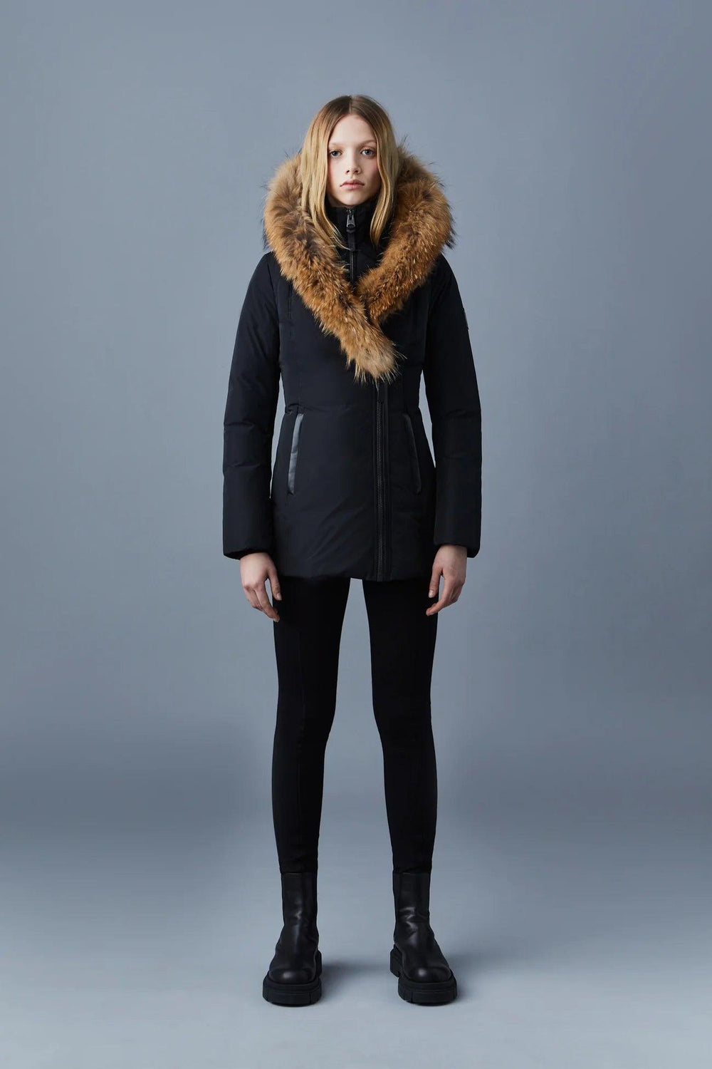 MACKAGE Adali-F Down Coat With Natural Fur Signature Mackage Collar - Gravity NYC