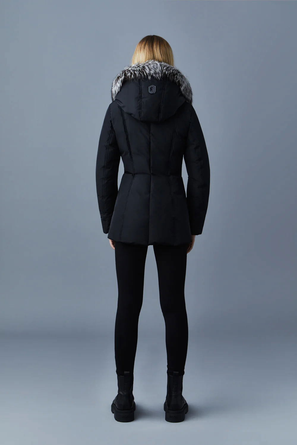 MACKAGE Adali-X Down Coat with Silver Fox Fur Signature Mackage Collar Gravity NYC