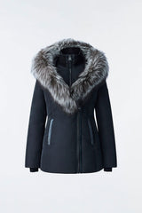 MACKAGE Adali-X Down Coat with Silver Fox Fur Signature Mackage Collar Gravity NYC