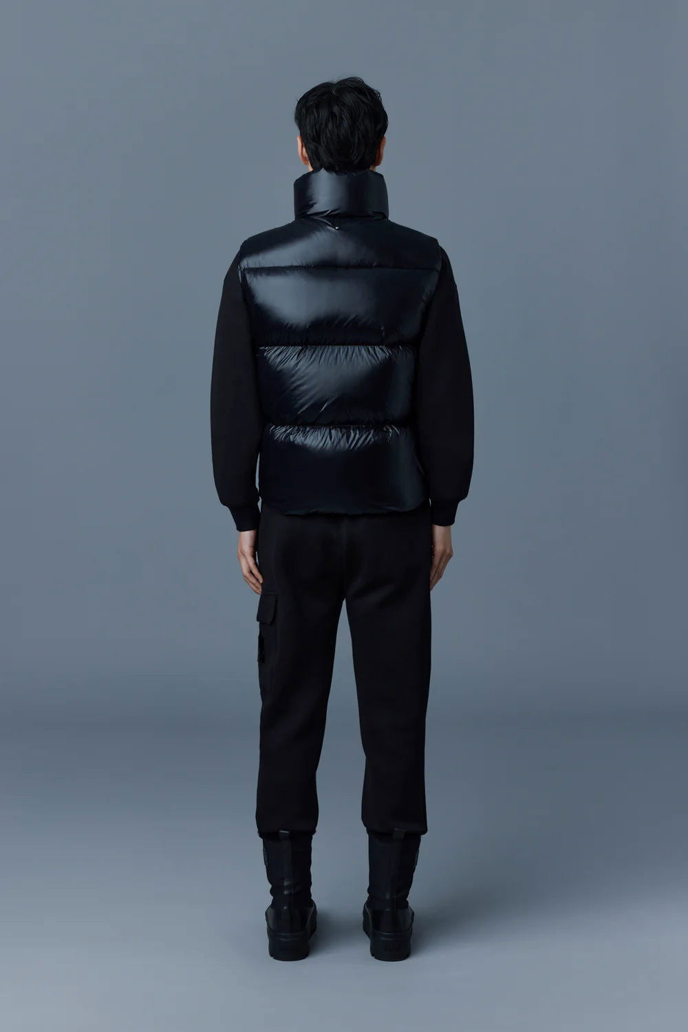 MACKAGE Kane Lustrous Light Down Vest with Funnel Collar - Gravity NYC