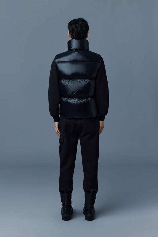 MACKAGE Kane Lustrous Light Down Vest with Funnel Collar - Gravity NYC
