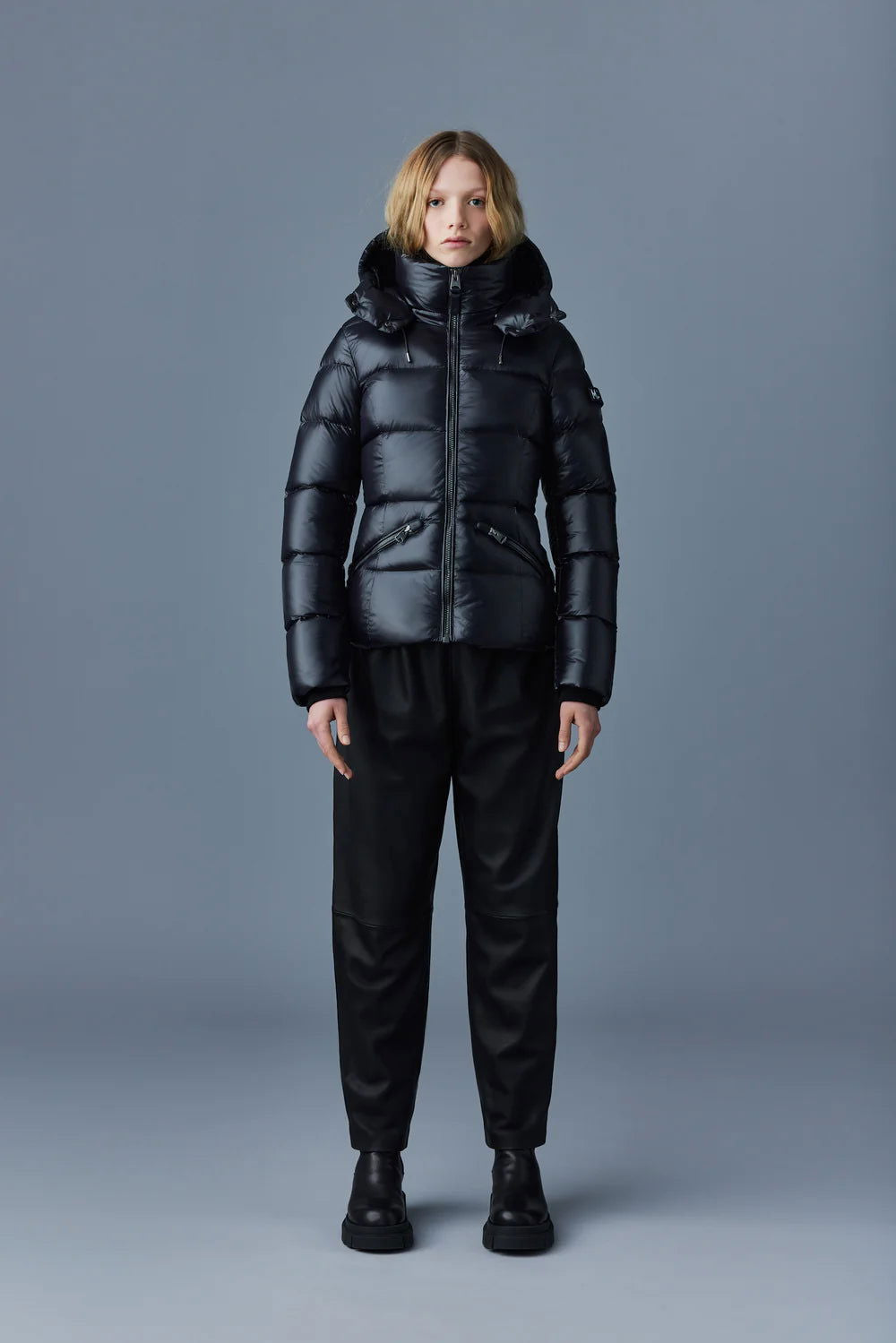 MACKAGE Madalyn-V Lustrous Light Down Jacket with Hood for Ladies - Gravity NYC