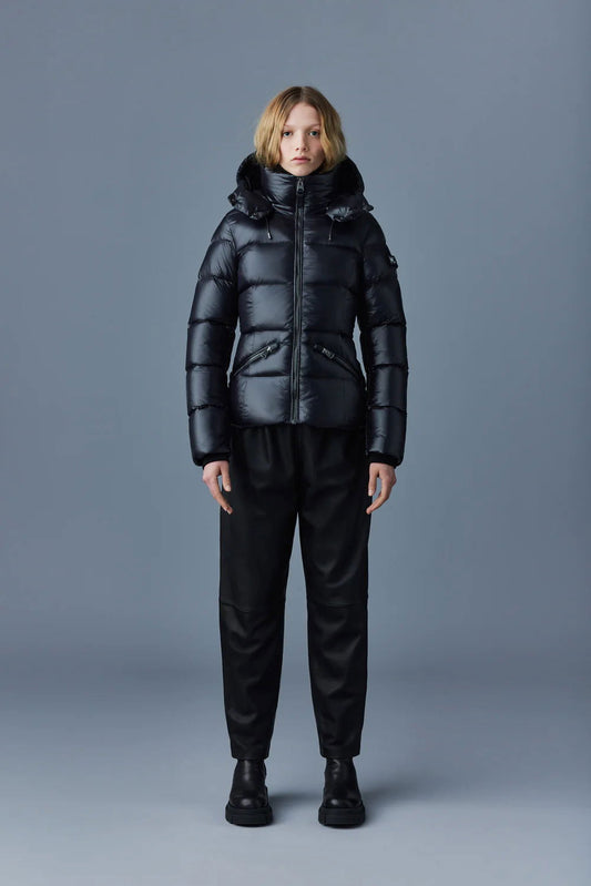 MACKAGE Madalyn-V Lustrous Light Down Jacket with Hood for Ladies - Gravity NYC