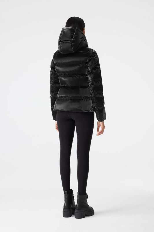 MACKAGE Madalyn-GLO High-Gloss Down Jacket with Removable Hood