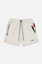 RTA Clyde White Poppy Elasticated Shorts