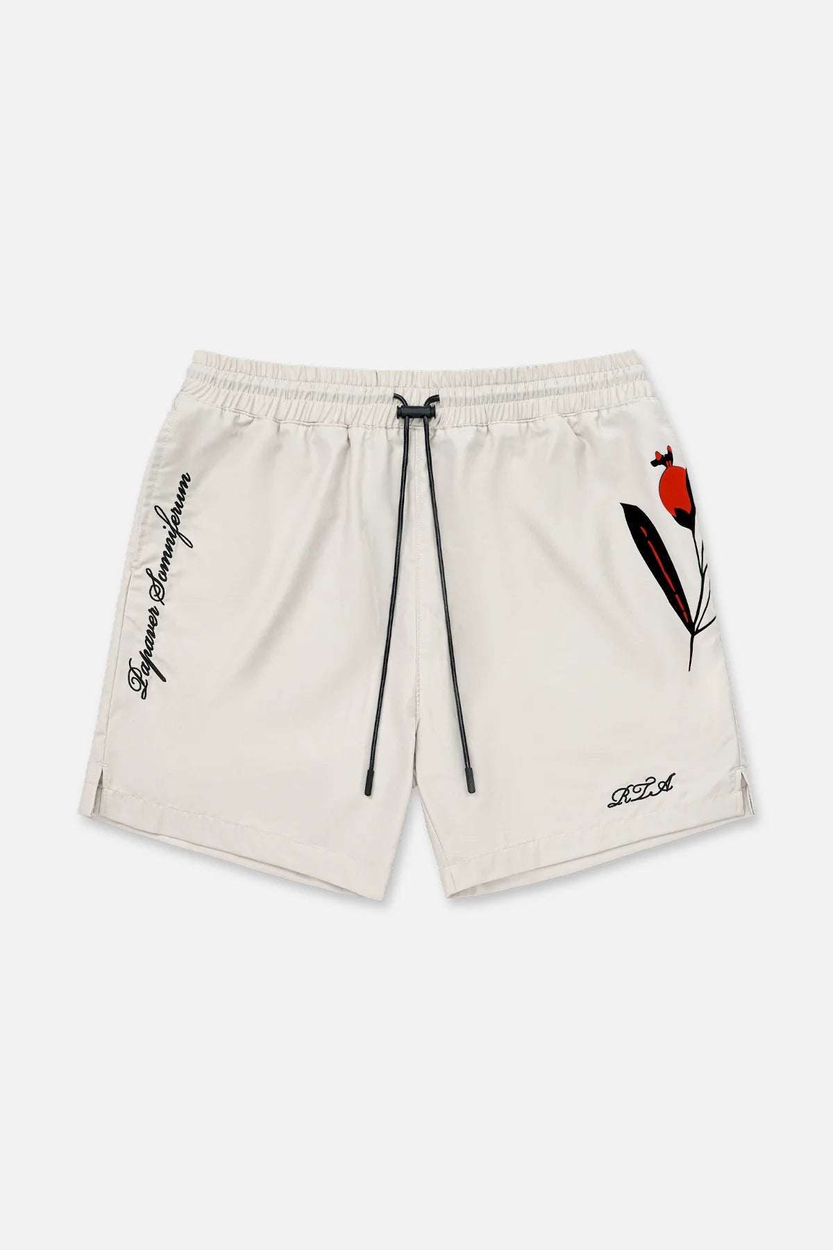 RTA Clyde White Poppy Elasticated Shorts