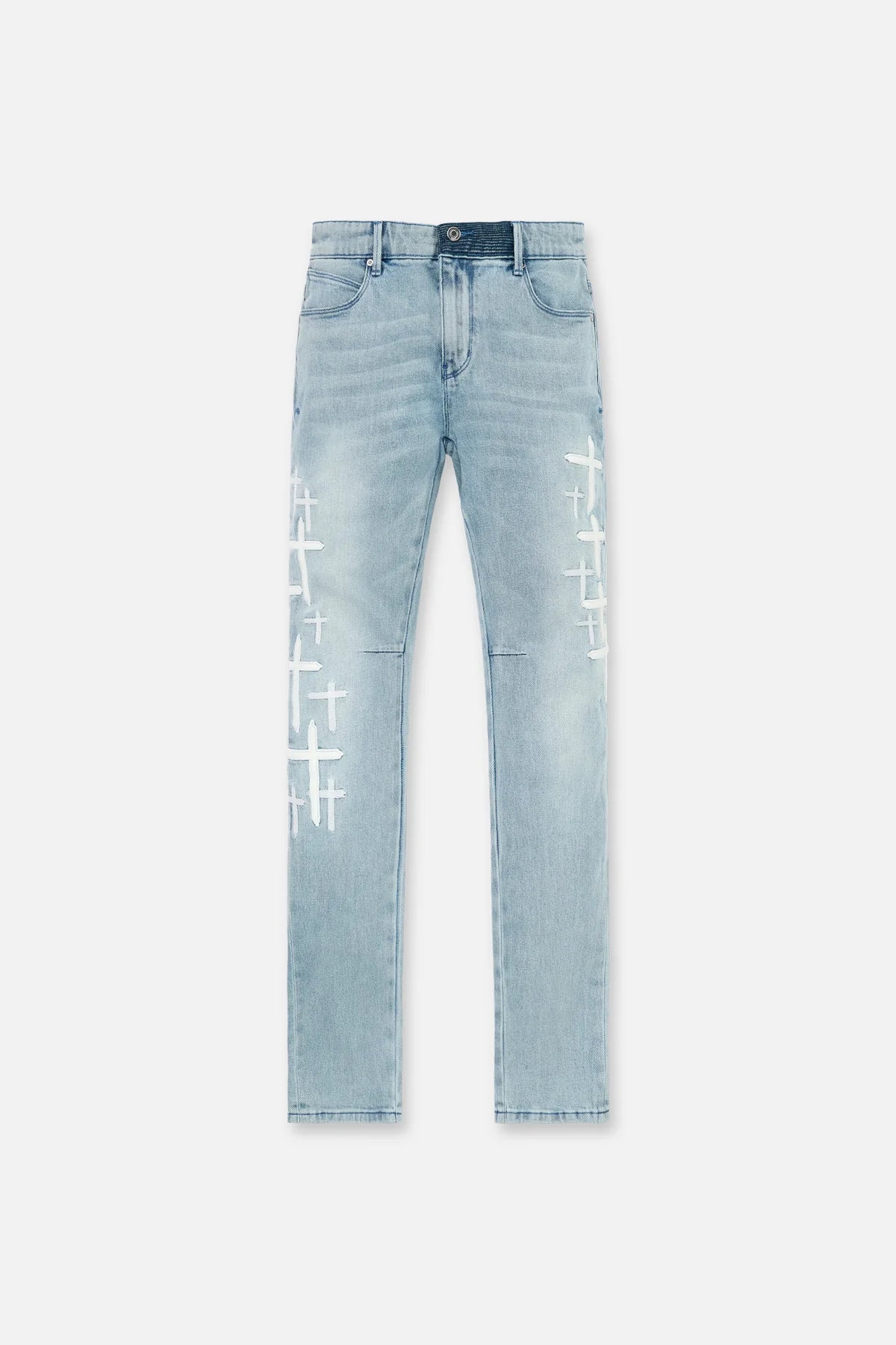 RTA Bryant Coastal Drift Cross Patch Jeans - Gravity NYC