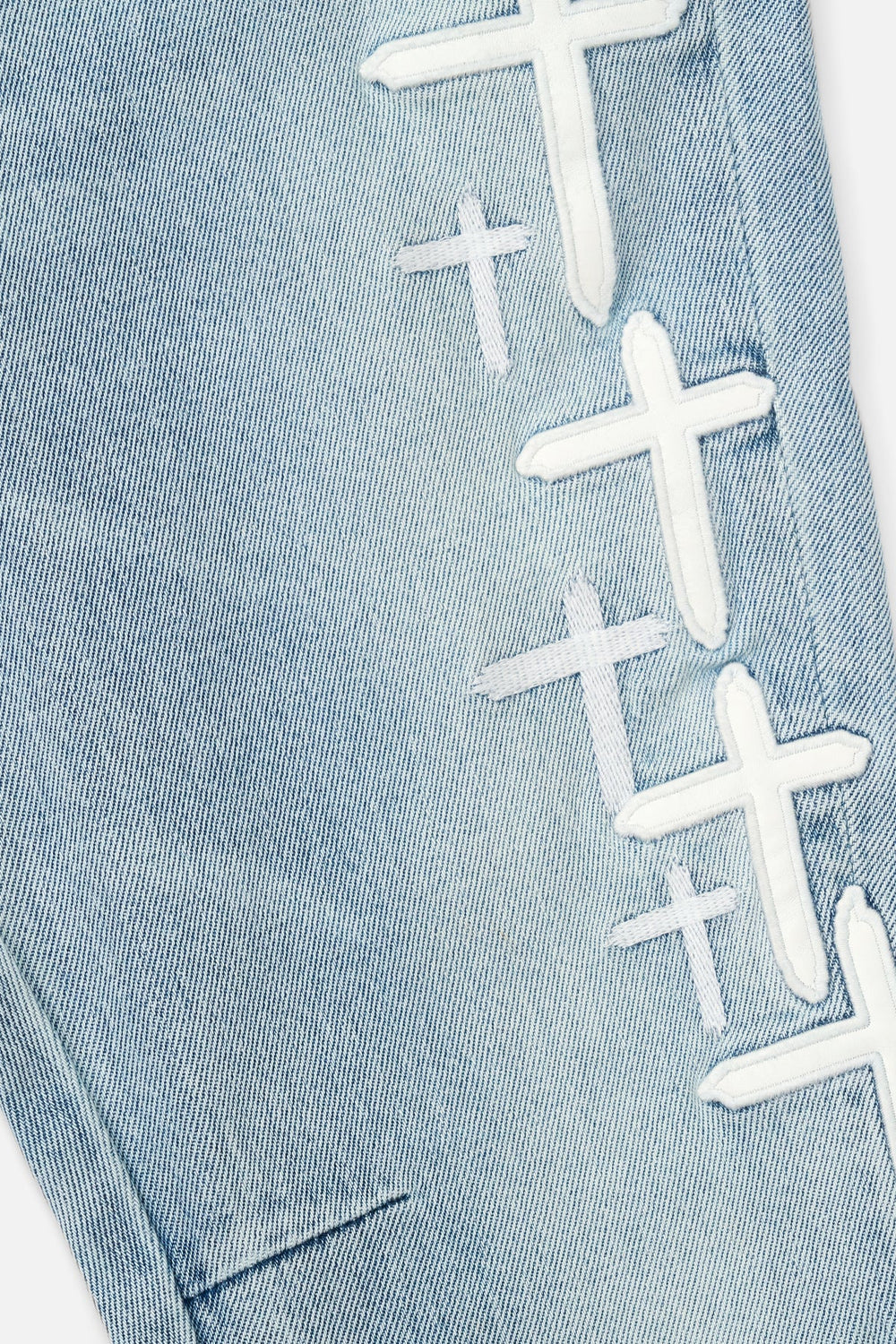 RTA Bryant Coastal Drift Cross Patch Jeans - Gravity NYC