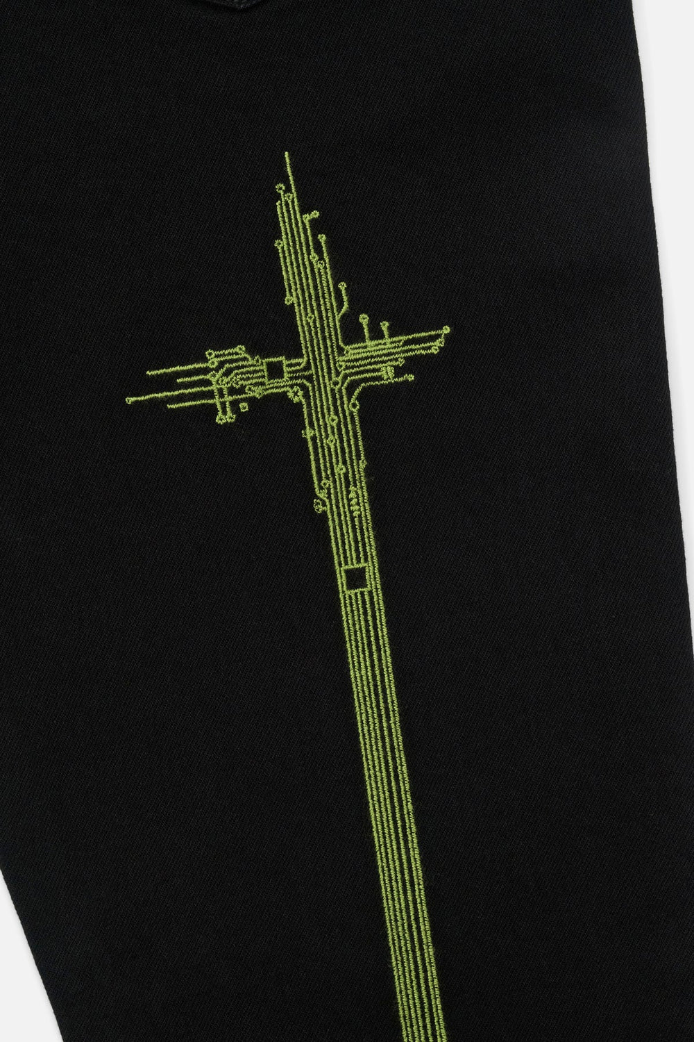 RTA Bryant Black Green Digital Cross Jeans - Gravity NYC