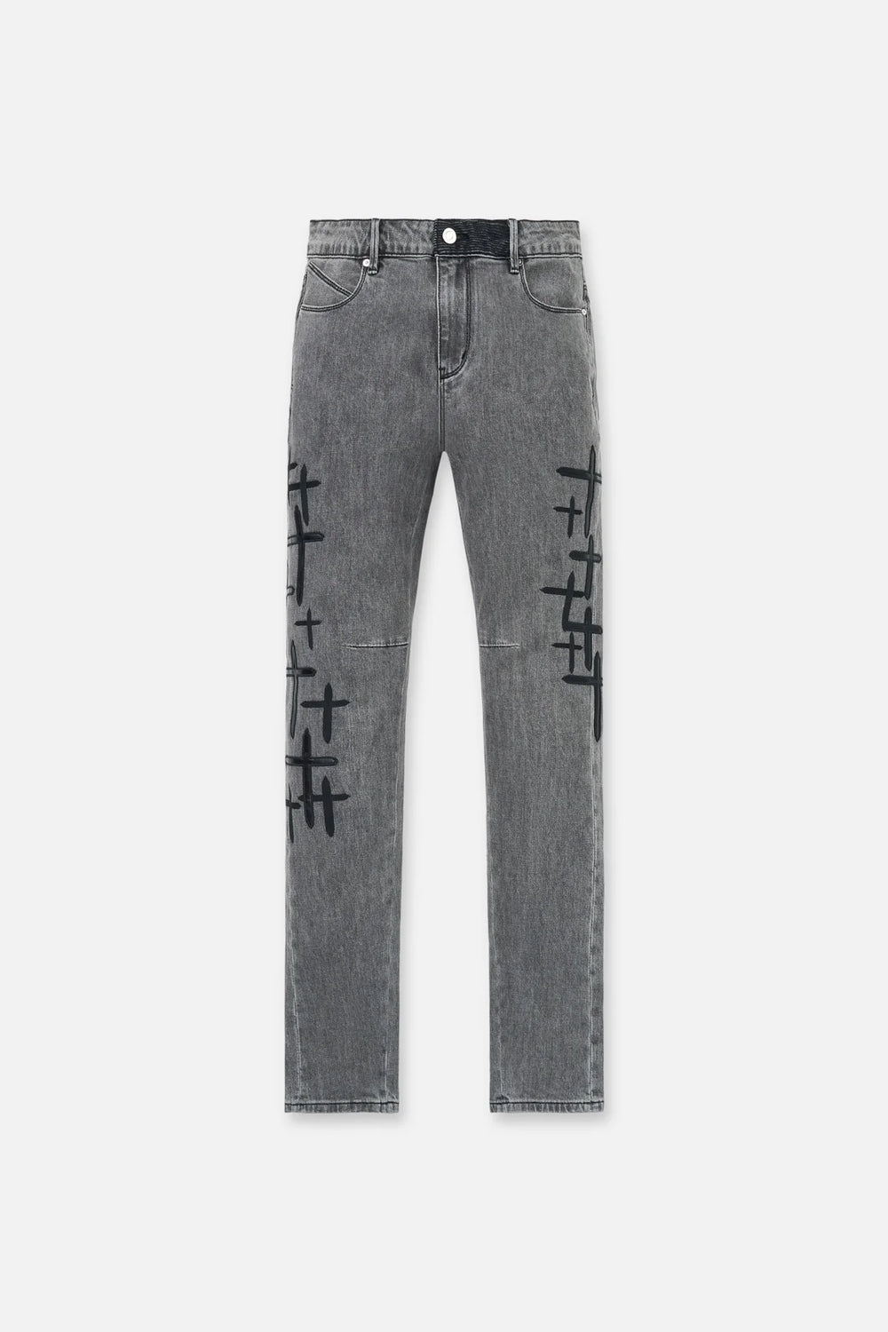 RTA Bryant Clouded Mist Cross Patch Jeans - Gravity NYC